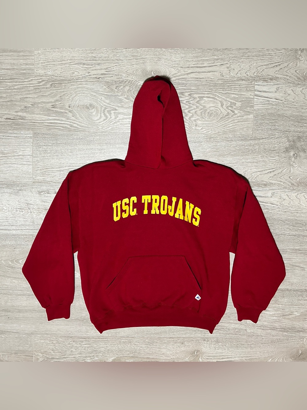 Vintage Russell Athletic USC Trojans Red Hooded Sweatshirt